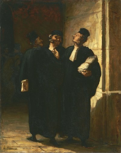 Three Lawyers by Honoré Daumier